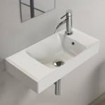 CeraStyle 044400-U Small Bathrom Sink, Wall Mounted or Drop In, Ceramic